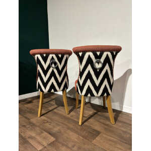 Pair of Pink Contemporary Upholstered Chairs