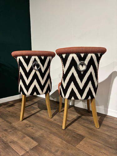 Pair of Pink Contemporary Upholstered Chairs