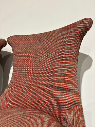 Pair of Pink Contemporary Upholstered Chairs