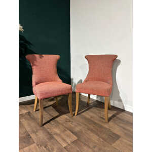 Pair of Pink Contemporary Upholstered Chairs