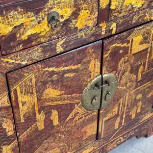 Pair of Qing Dynasty Lacquered Wood Sideboards, c. 1870-1880