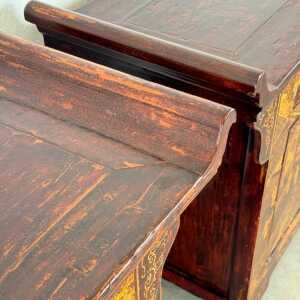 Pair of Qing Dynasty Lacquered Wood Sideboards, c. 1870-1880