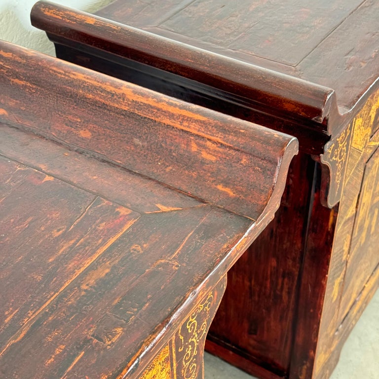 Pair of Qing Dynasty Lacquered Wood Sideboards, c. 1870-1880