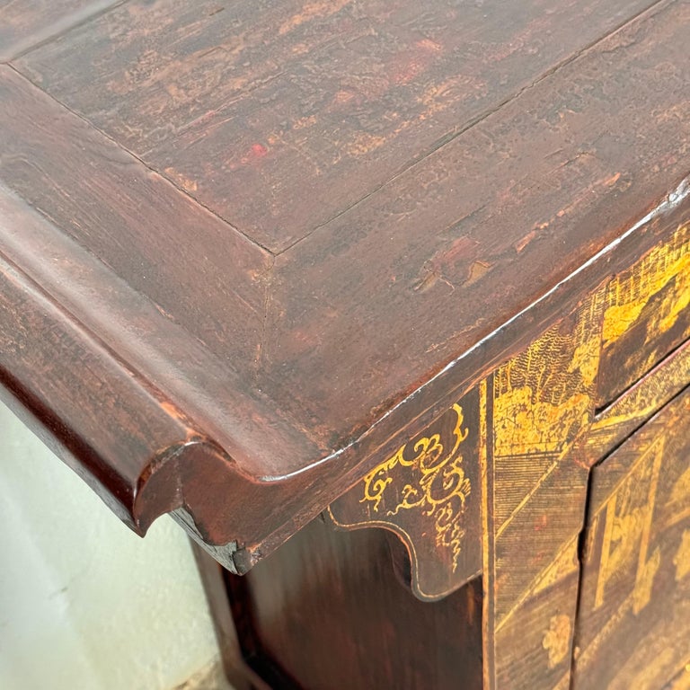 Pair of Qing Dynasty Lacquered Wood Sideboards, c. 1870-1880