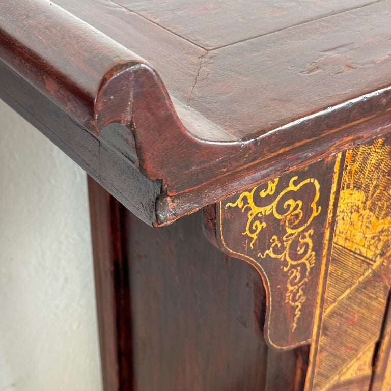 Pair of Qing Dynasty Lacquered Wood Sideboards, c. 1870-1880