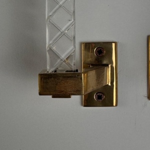 Pair of Sandro Petti Brass and Plexiglass Handles for Maison Jansen, 1960s