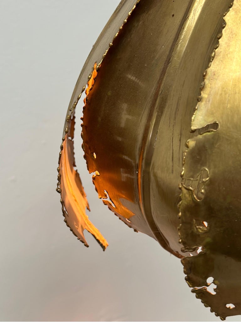 Pendant Brutalis Brass Lamp by Sven Aage Jensen for Holm Sørensen, 1960s