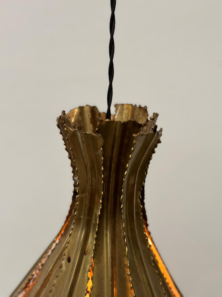 Pendant Brutalis Brass Lamp by Sven Aage Jensen for Holm Sørensen, 1960s