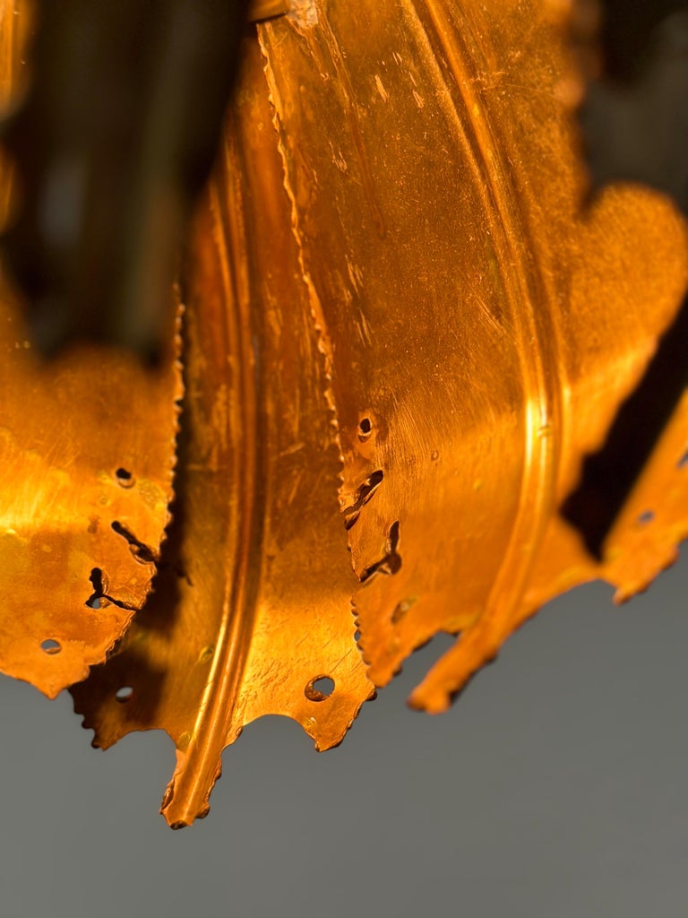 Pendant Brutalis Brass Lamp by Sven Aage Jensen for Holm Sørensen, 1960s