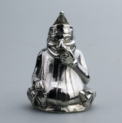 Extremely rare & fine antique English solid silver Mr Punch Pepper Pot 49g 1903 - Image 2
