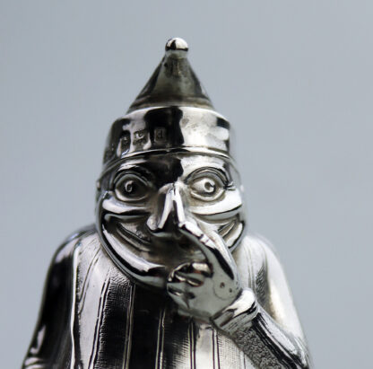 Extremely rare & fine antique English solid silver Mr Punch Pepper Pot 49g 1903 - Image 3