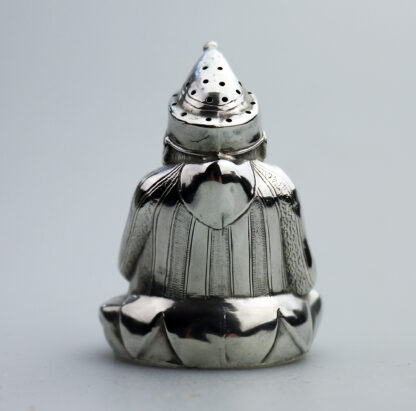 Extremely rare & fine antique English solid silver Mr Punch Pepper Pot 49g 1903 - Image 9