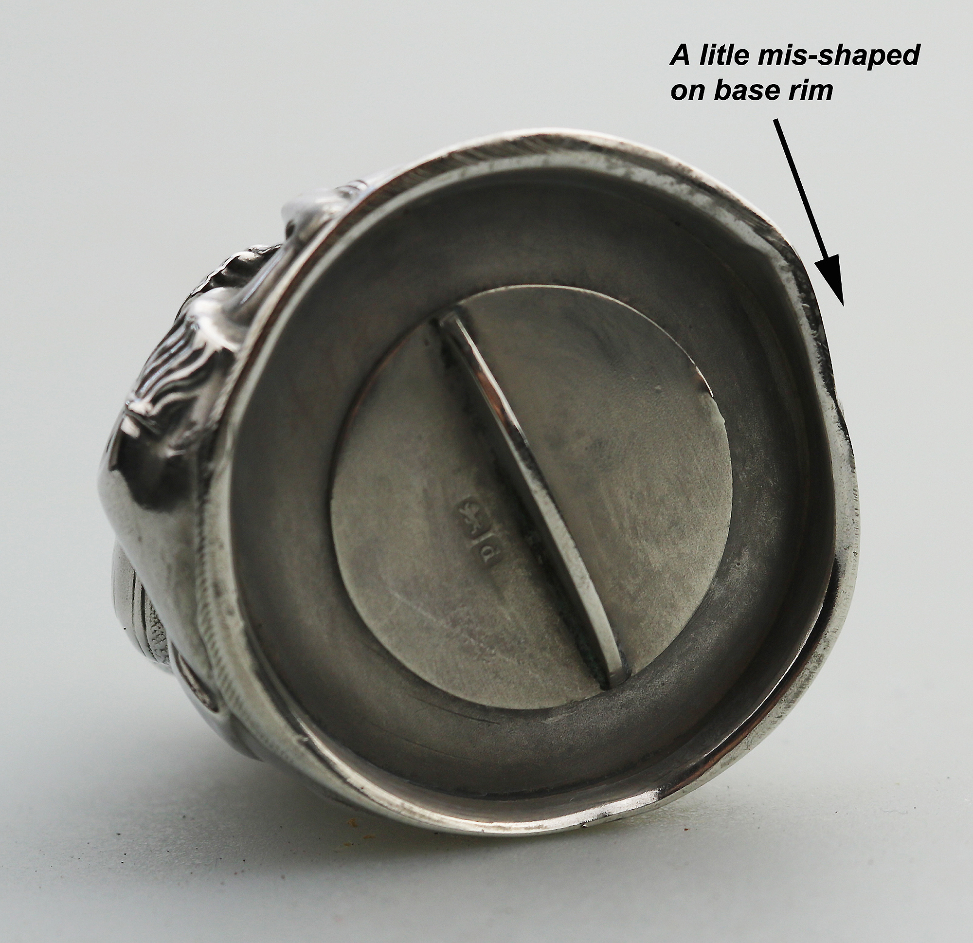 Extremely rare & fine antique English solid silver Mr Punch Pepper Pot 49g 1903