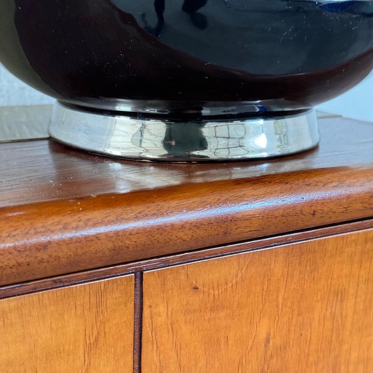 Rare 1935 Art Deco Metaphysical Ceramic Vase by Dante Baldelli for Deruta, Italy