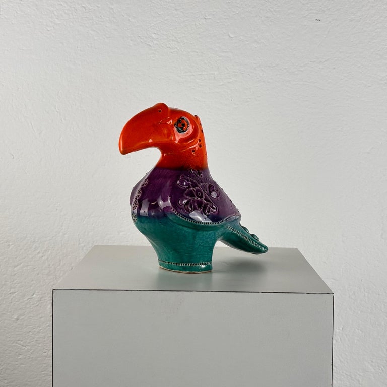 Rare Aldo Londi for Bitossi "Tucano" Ceramic Sculpture, 1970s, Italy