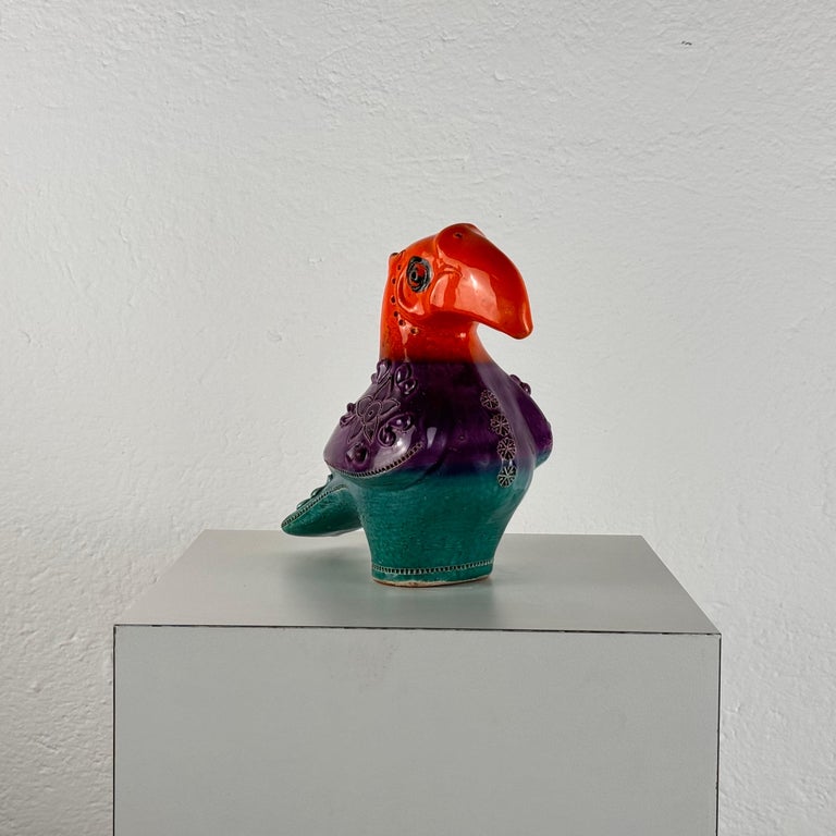 Rare Aldo Londi for Bitossi "Tucano" Ceramic Sculpture, 1970s, Italy