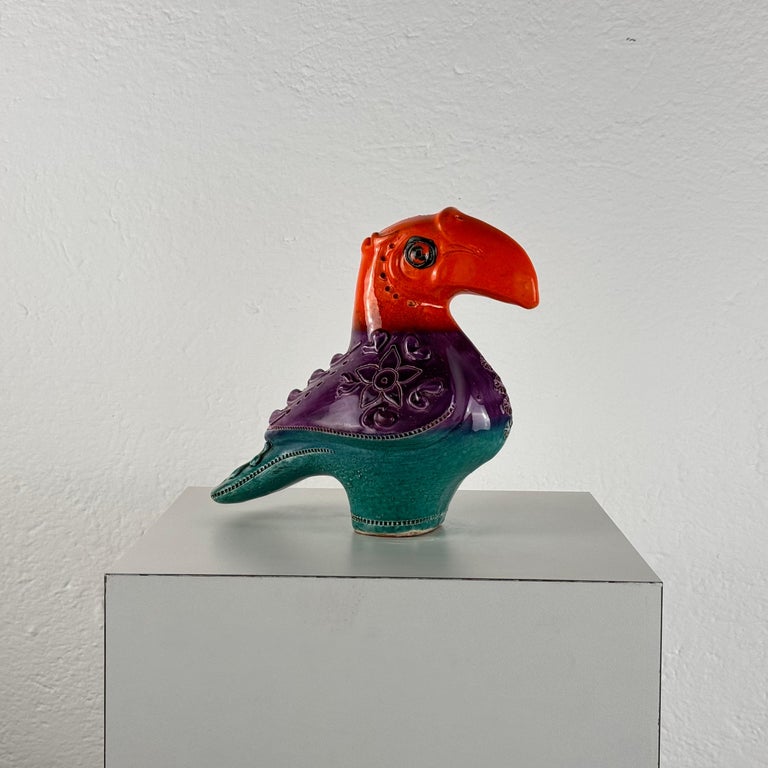 Rare Aldo Londi for Bitossi "Tucano" Ceramic Sculpture, 1970s, Italy