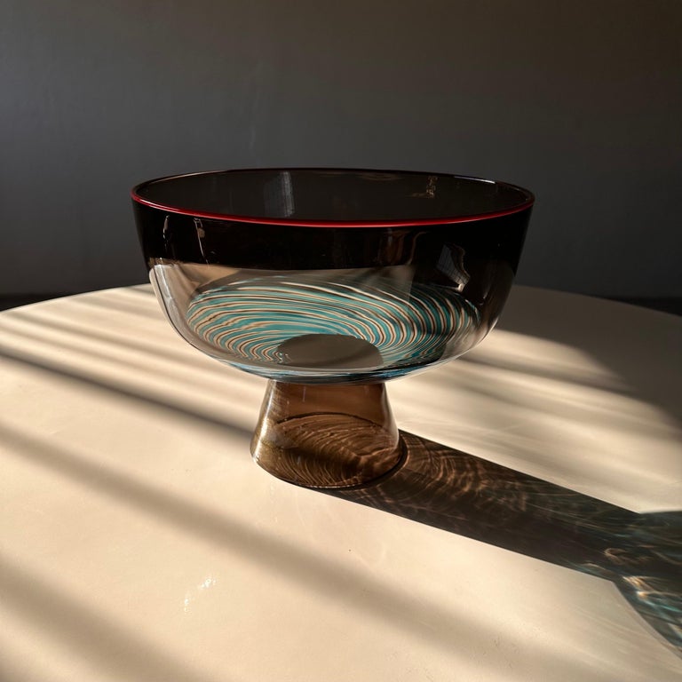 Rare Collector's Yoichi Ohira Murano Glass Vase for Vetreria De Majo, 1990s