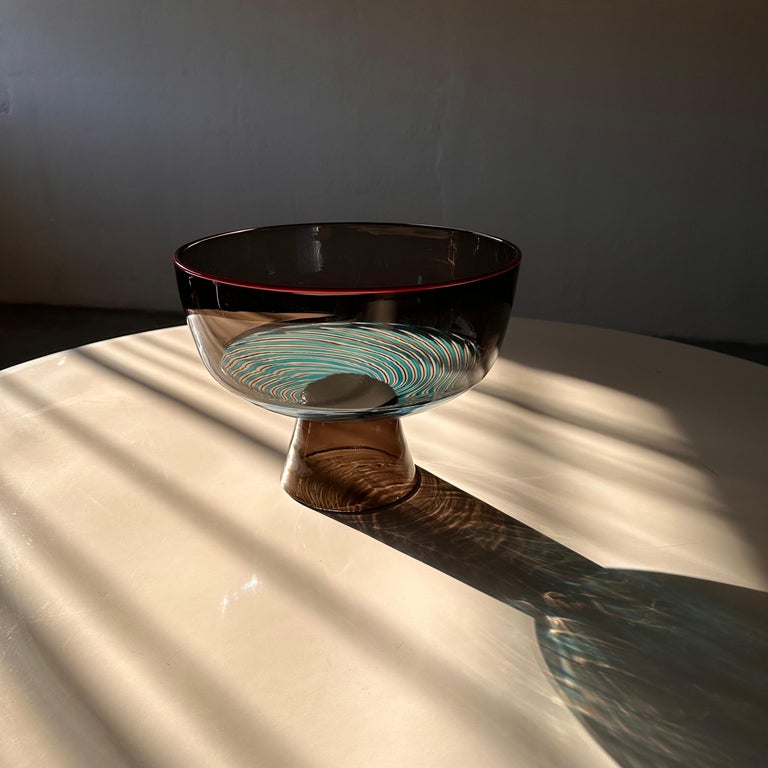 Rare Collector's Yoichi Ohira Murano Glass Vase for Vetreria De Majo, 1990s