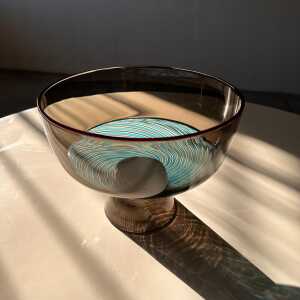 Rare Collector's Yoichi Ohira Murano Glass Vase for Vetreria De Majo, 1990s