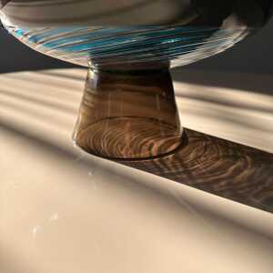 Rare Collector's Yoichi Ohira Murano Glass Vase for Vetreria De Majo, 1990s