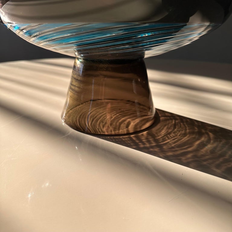 Rare Collector's Yoichi Ohira Murano Glass Vase for Vetreria De Majo, 1990s