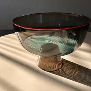 Rare Collector's Yoichi Ohira Murano Glass Vase for Vetreria De Majo, 1990s