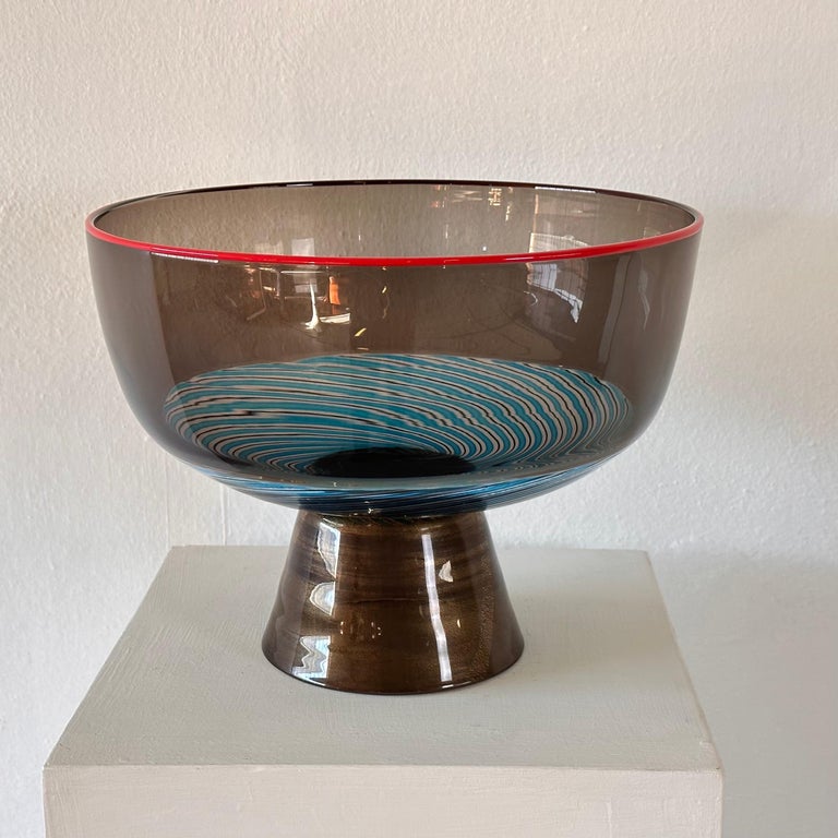 Rare Collector's Yoichi Ohira Murano Glass Vase for Vetreria De Majo, 1990s