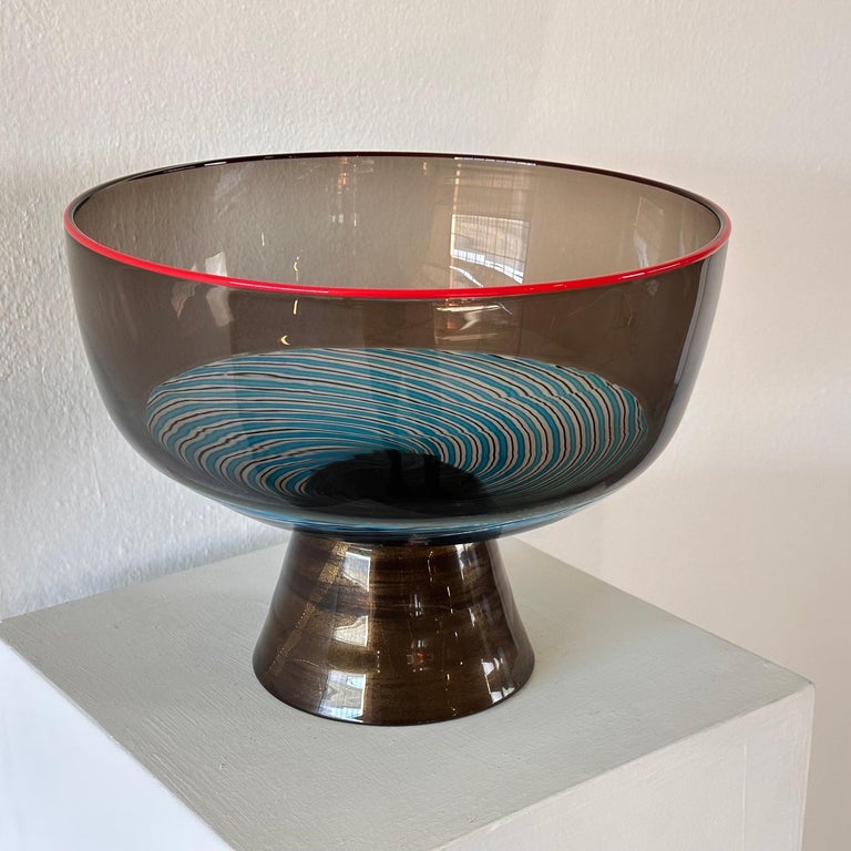 Rare Collector's Yoichi Ohira Murano Glass Vase for Vetreria De Majo, 1990s