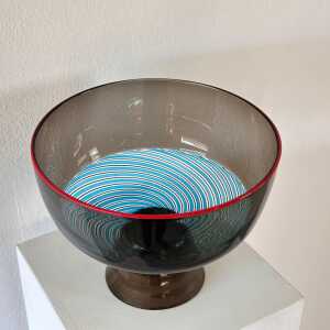 Rare Collector's Yoichi Ohira Murano Glass Vase for Vetreria De Majo, 1990s