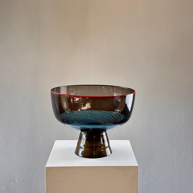Rare Collector's Yoichi Ohira Murano Glass Vase for Vetreria De Majo, 1990s