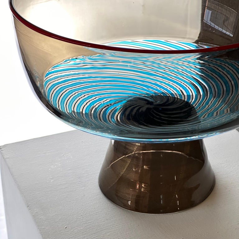 Rare Collector's Yoichi Ohira Murano Glass Vase for Vetreria De Majo, 1990s