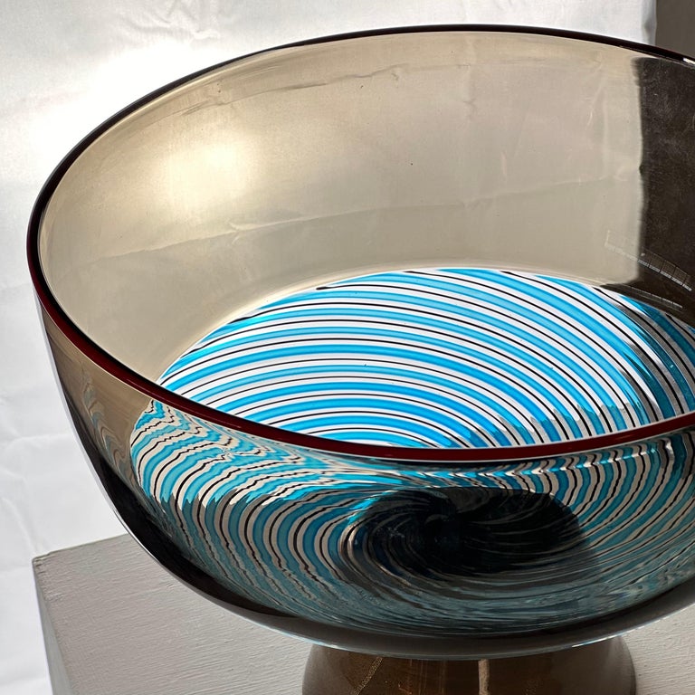 Rare Collector's Yoichi Ohira Murano Glass Vase for Vetreria De Majo, 1990s