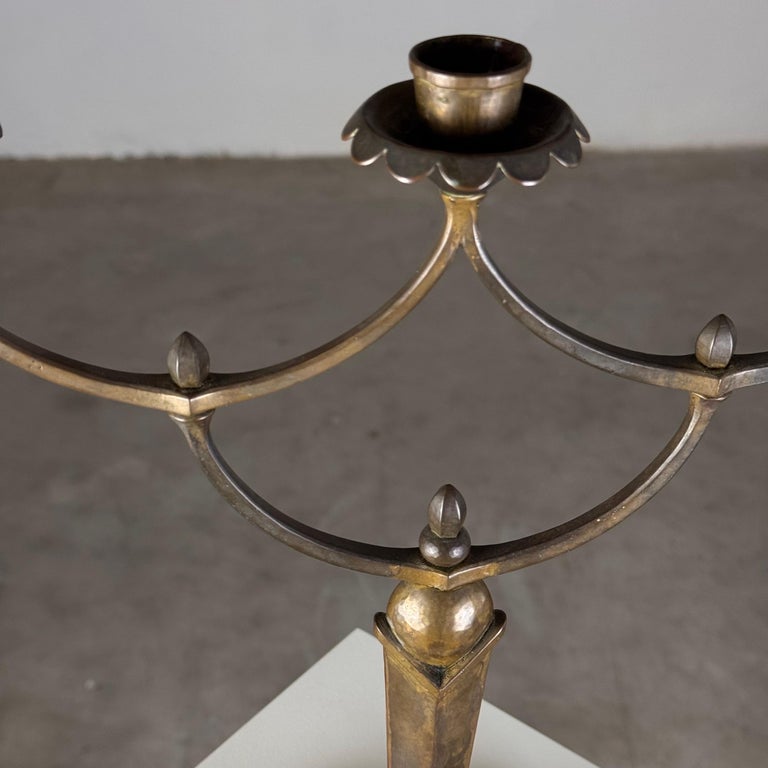 Rare Four-Candle Secessionist Candelabra by R.S., Vienna, 1900s