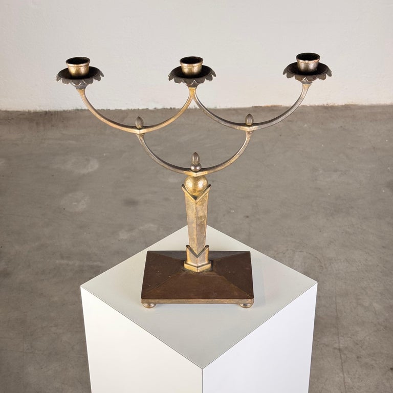 Rare Four-Candle Secessionist Candelabra by R.S., Vienna, 1900s