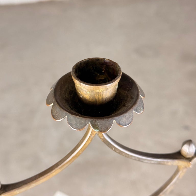 Rare Four-Candle Secessionist Candelabra by R.S., Vienna, 1900s