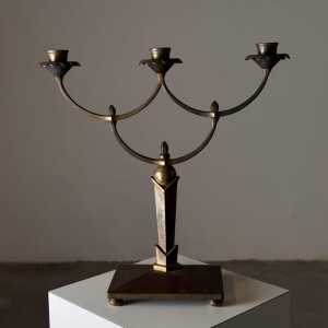 Rare Four-Candle Secessionist Candelabra by R.S., Vienna, 1900s