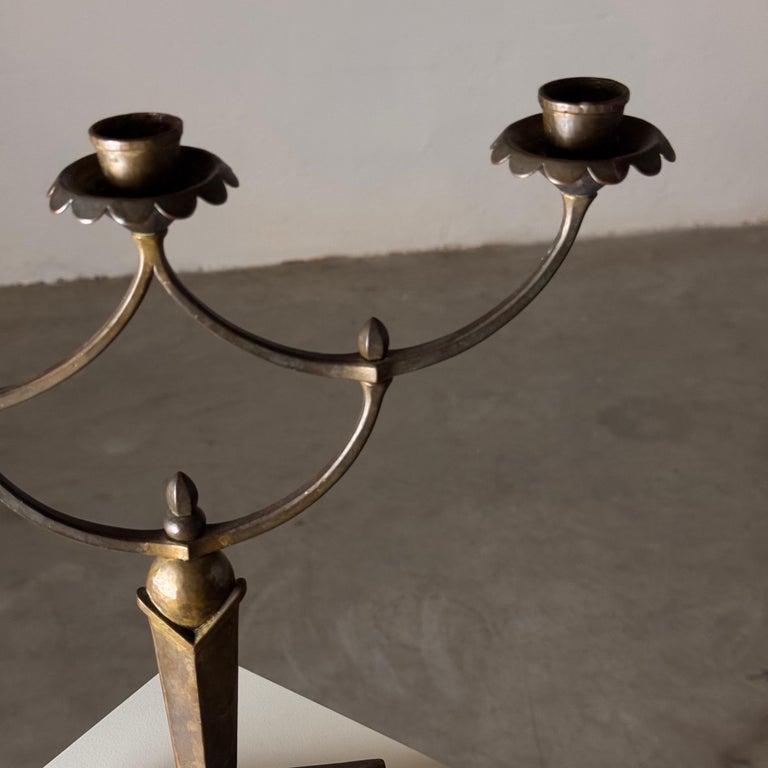 Rare Four-Candle Secessionist Candelabra by R.S., Vienna, 1900s