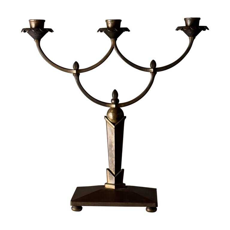 Rare Four-Candle Secessionist Candelabra by R.S., Vienna, 1900s