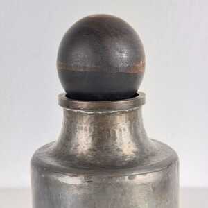 Rare Hammered Aluminum Decorative Bottle by Lorenzo Burchiellaro, 1960s, Signed