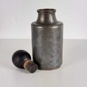 Rare Hammered Aluminum Decorative Bottle by Lorenzo Burchiellaro, 1960s, Signed