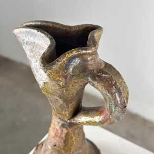 Rare Handmade Brutalist Ceramic Jugs from Early 1900s Italy