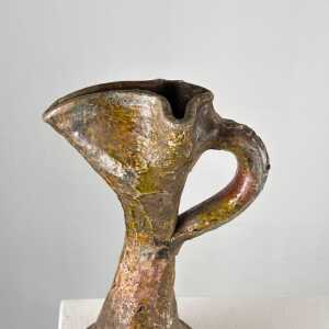 Rare Handmade Brutalist Ceramic Jugs from Early 1900s Italy