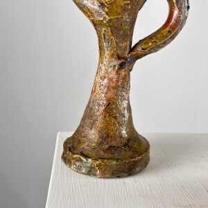 Rare Handmade Brutalist Ceramic Jugs from Early 1900s Italy