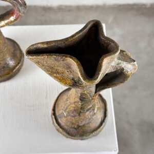Rare Handmade Brutalist Ceramic Jugs from Early 1900s Italy