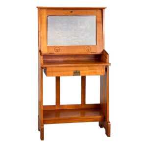 Rare Mirrored Console Secretaire in Cherry Wood by Carlo and Piero Zen, 1910
