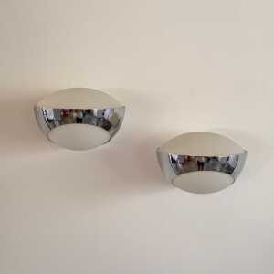Rare Pair of Sconces by Max Ingrand for Fontana Arte, Model 1963/1, 1960s