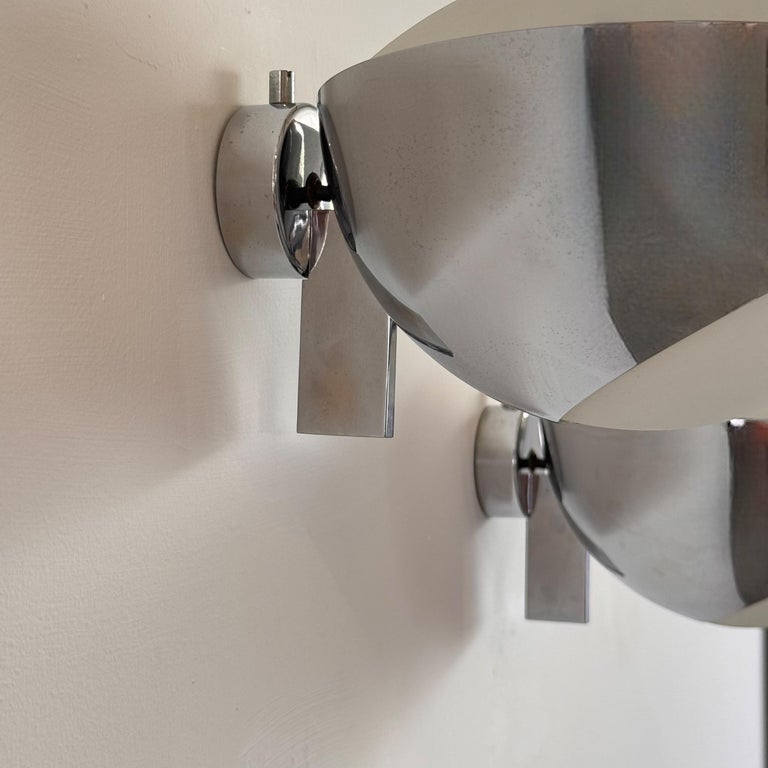 Rare Pair of Sconces by Max Ingrand for Fontana Arte, Model 1963/1, 1960s