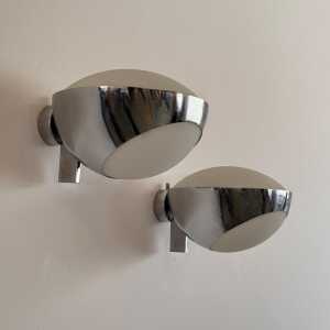 Rare Pair of Sconces by Max Ingrand for Fontana Arte, Model 1963/1, 1960s