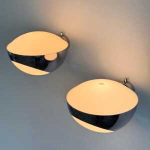 Rare Pair of Sconces by Max Ingrand for Fontana Arte, Model 1963/1, 1960s